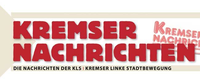 Titelkopf der Kremser Nachrichten - Zeitung der Kremser Linken Stadtbewegung